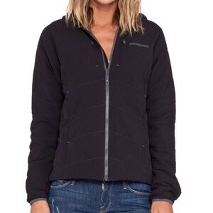 PATAGONIA WOMENS NANO-AIR HOODIE JACKET IN BLACK  FULL ZIP FRONT SZ S